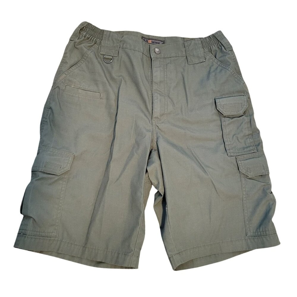 511 Tactical Green Cargo Shorts Size 34 Mens Outdoor Wear Ripstop Fabric